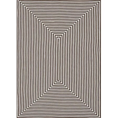 Loloi Loloi Rugs INOUIO-01BR005076 5 ft. x 7 ft. 6 in. In Out Rectangular Shape Hand Braided Area Rug; Brown INOUIO-01BR005076